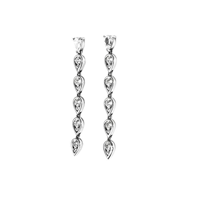 Silver Collection Pearshape Date Night Earrings