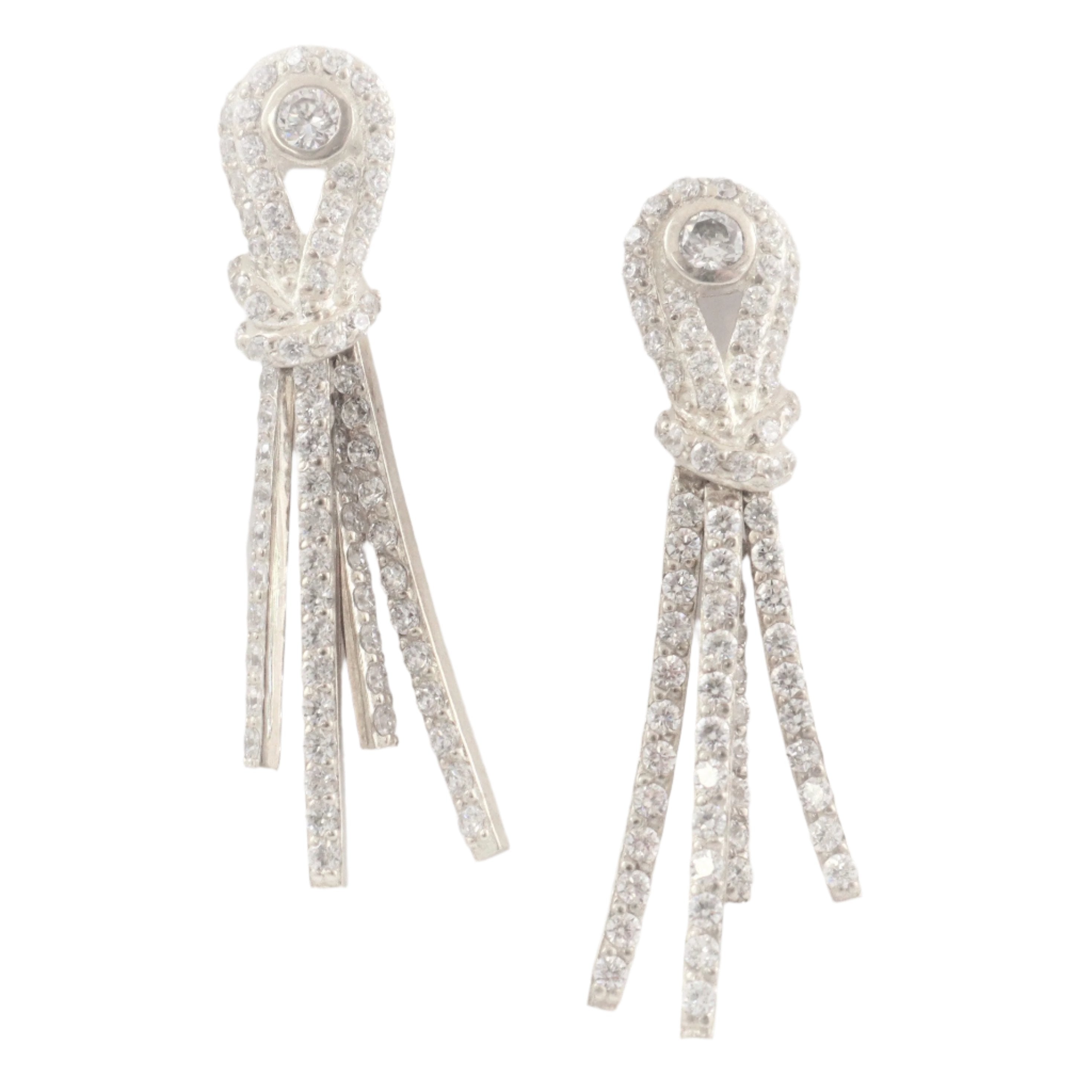 Silver Collection Dangle Sparkle Earrings