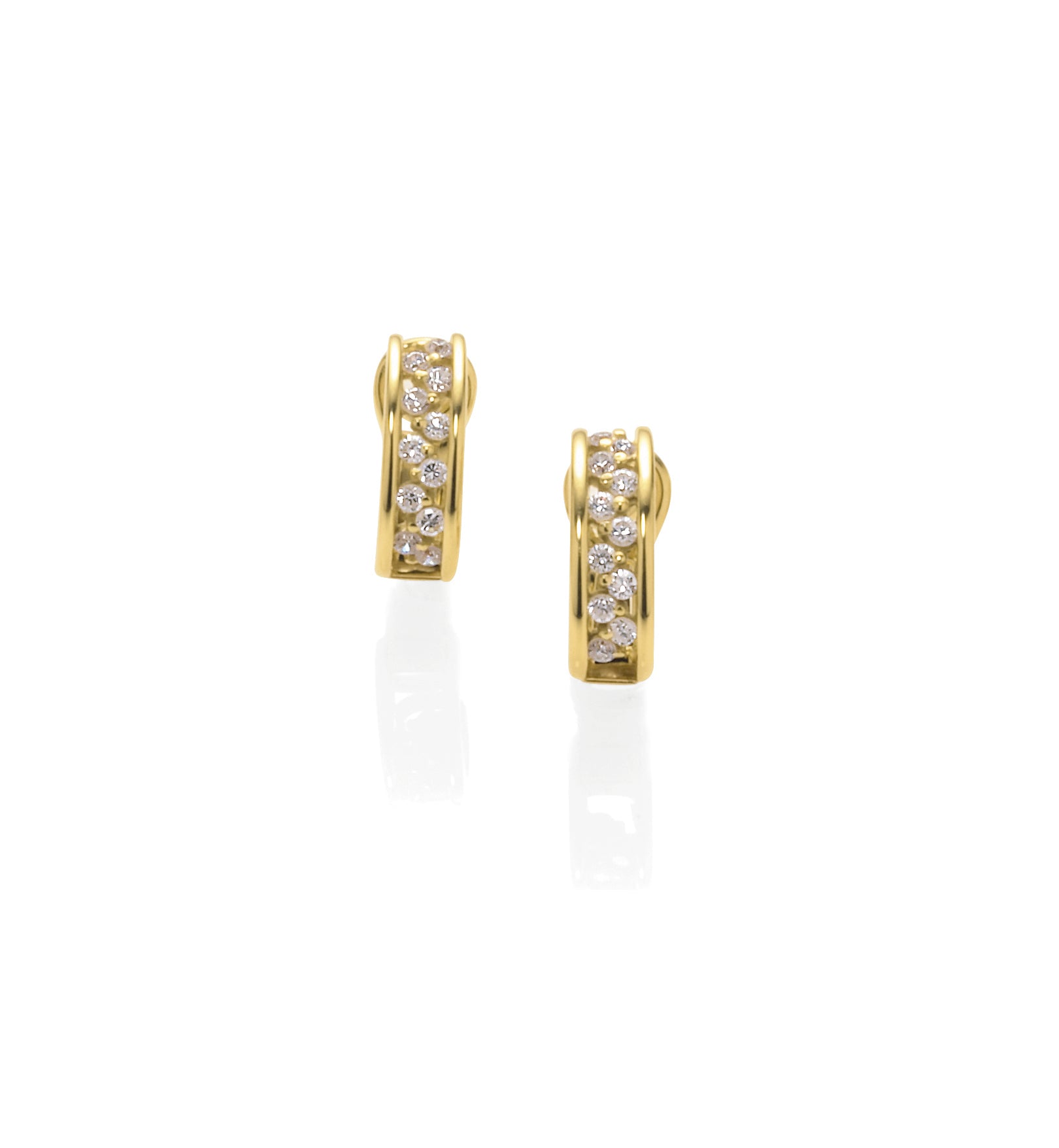 Hoops Diamond  Earrings 18Karat 22 Diamonds 0.55TW